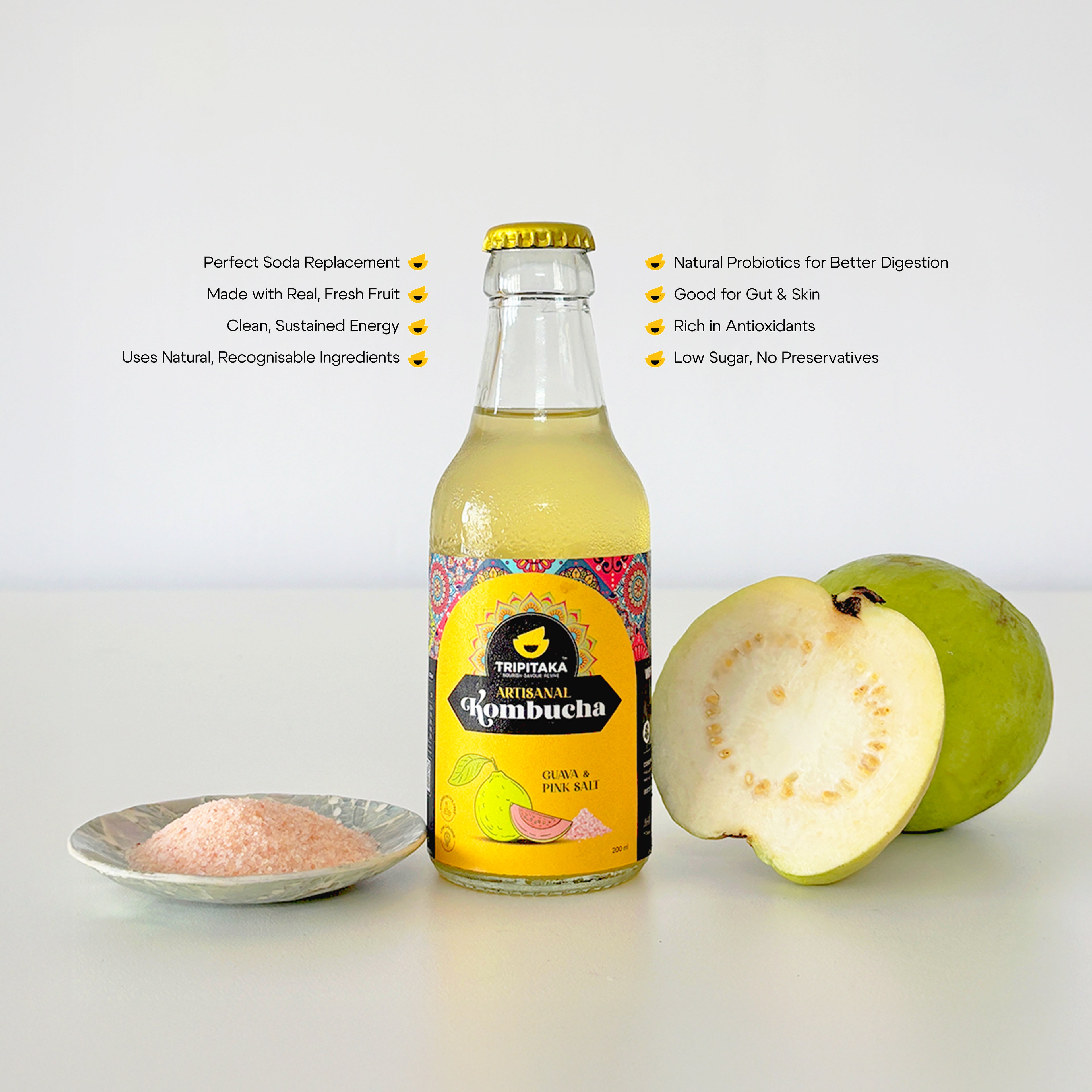 Guava & Himalayan Pink Salt Kombucha