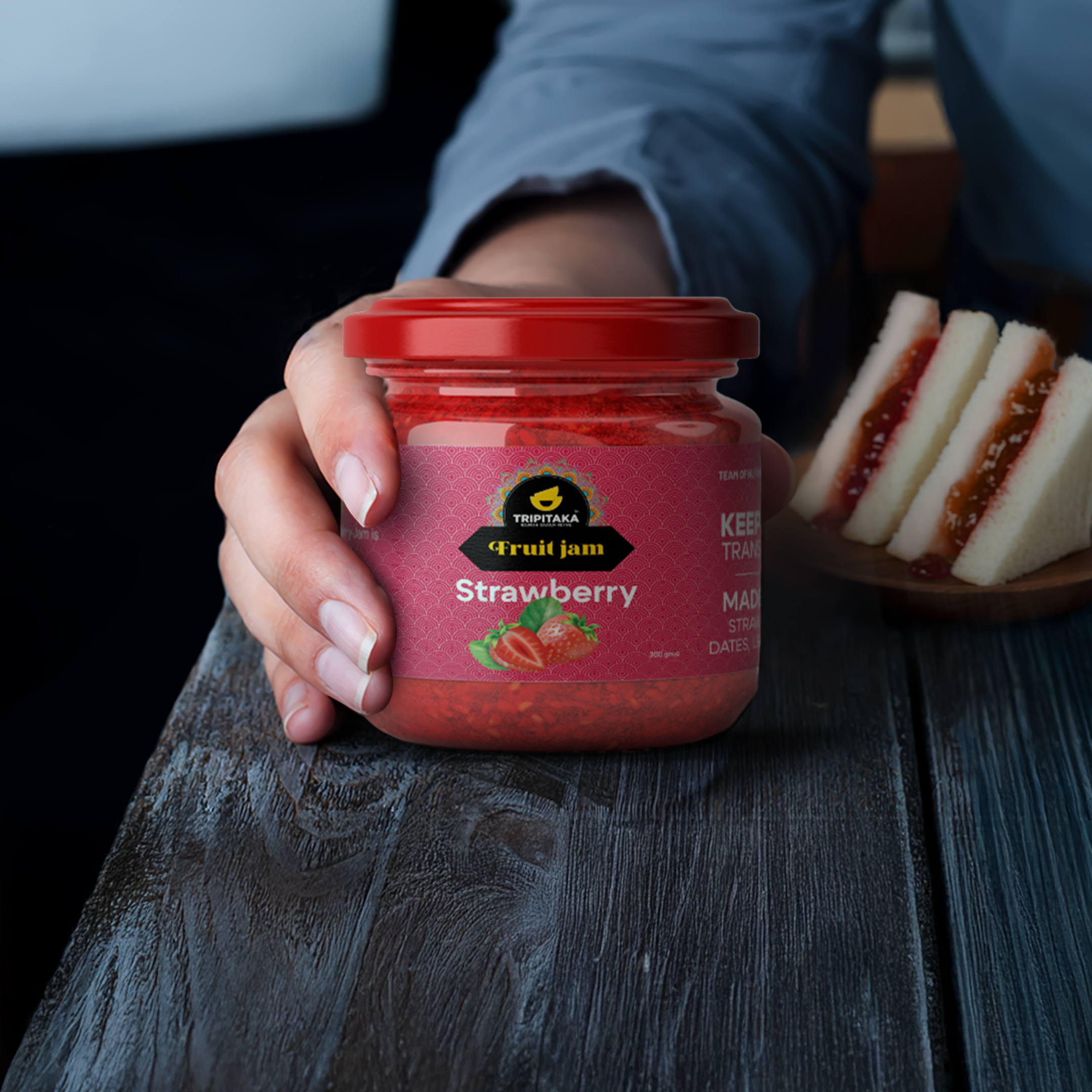 Strawberry Jam  (Sweetened with Dates)