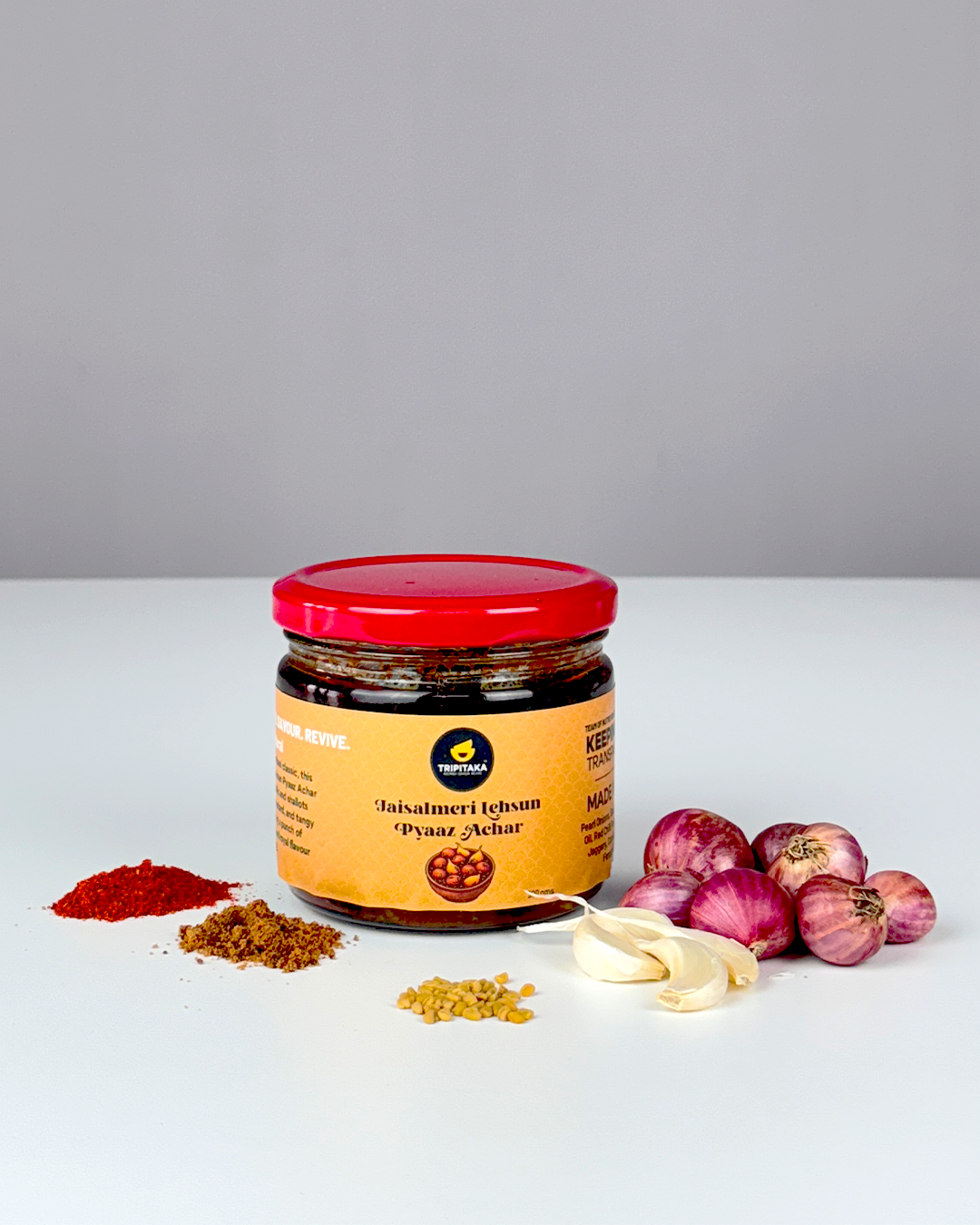 Jaisalmeri Lehsun & Pyaaz Ka Achar  (Rajasthani Garlic and Onion Pickle)